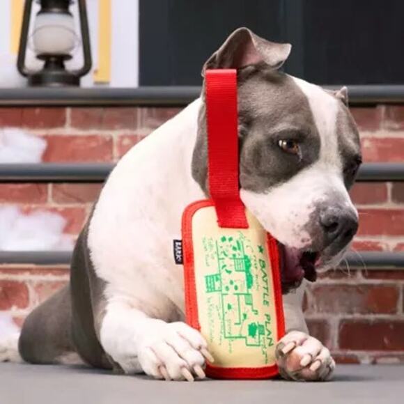 BARK Super Chewer M/L Home Alone Battle Plan Tug-o-War Toy Squeaker Heavy Duty‎ - Picture 1 of 4
